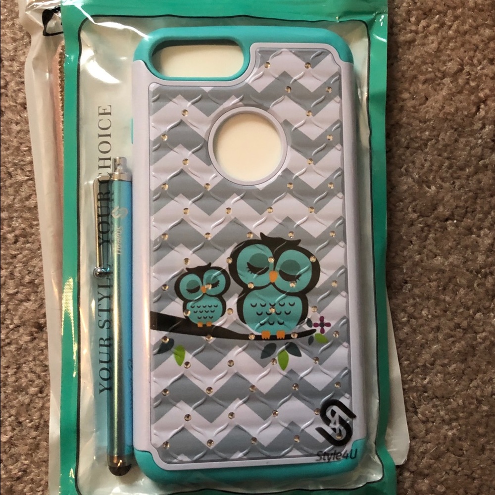 iPhone 6,7,8 plus cute owl case with stylus